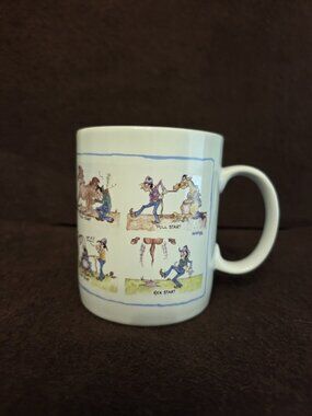 Vintage Leanin Tree Coffee Mug Old Cowboy & Horse Funny 1993
